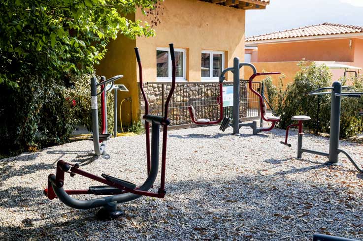 Sport auf korsischem Campingplatz